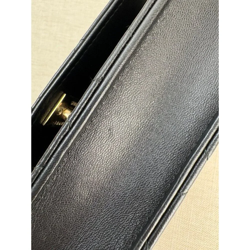 CHANEL Black Lambskin Trendy CC Wallet on Chain GHW